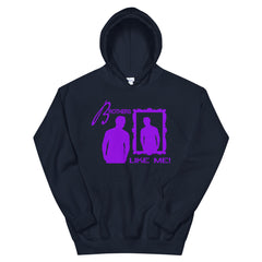 Brothers Like Me Mens hoodie Purple Logo