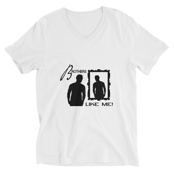 Brothers Like Me Men’s V-Neck black logo T-Shirt
