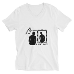 Brothers Like Me Men’s V-Neck black logo T-Shirt