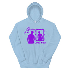 Brothers Like Me Mens hoodie Purple Logo