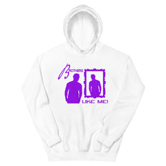Brothers Like Me Mens hoodie Purple Logo