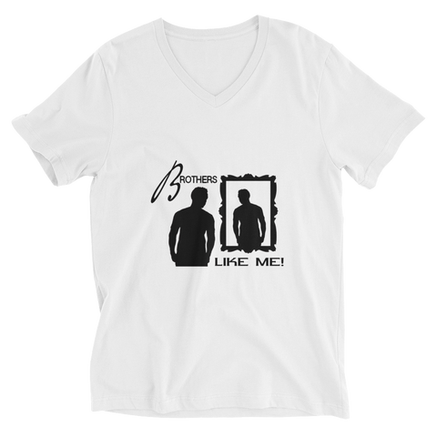 Brothers Like Me Men’s V-Neck black logo T-Shirt